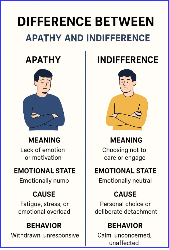 Difference Between Apathy and Indifference