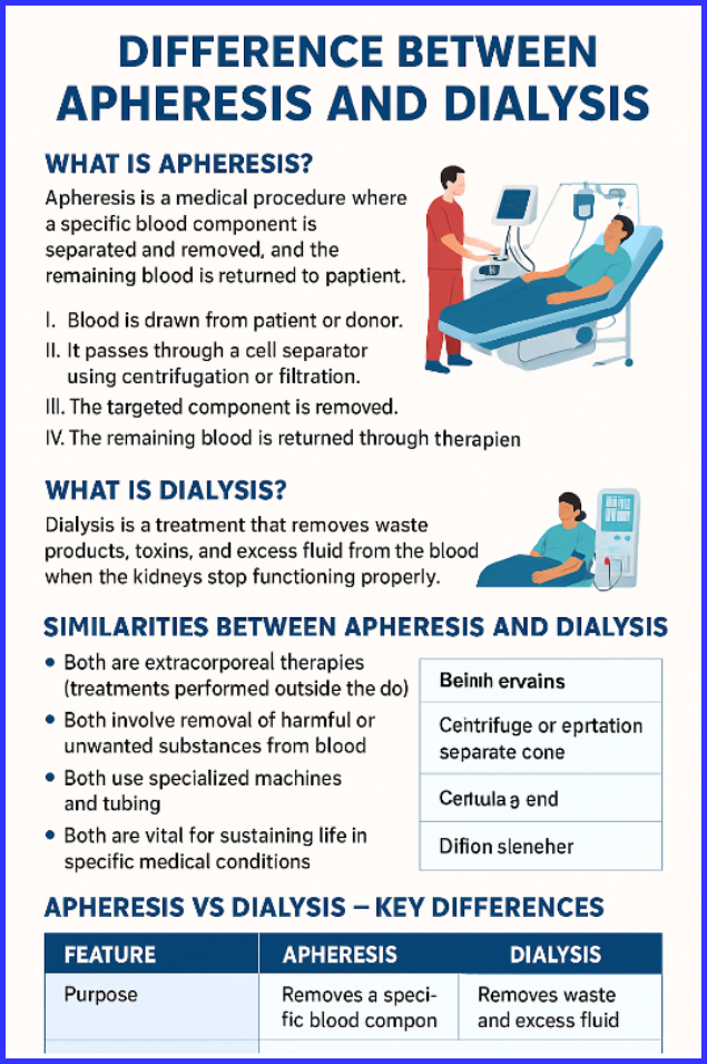 Difference Between Apheresis and Dialysis