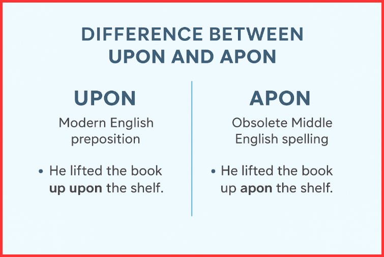 Difference Between Upon and Apon