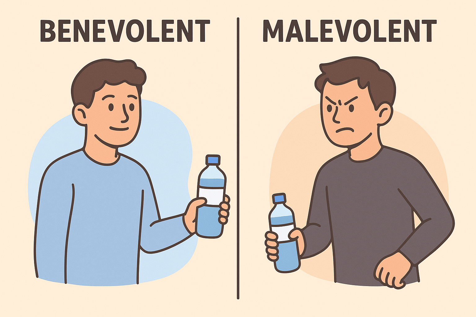 difference between benevolent and malevolent