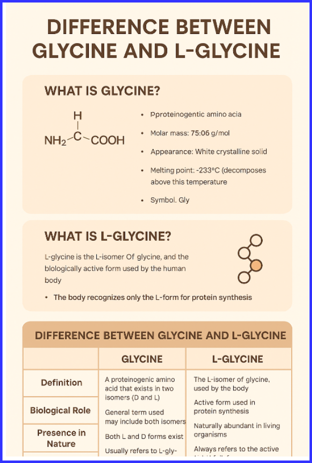 difference between glycine and L-glycine
