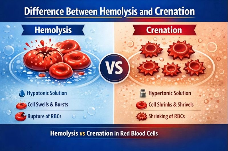 Difference Between Hemolysis and Crenation