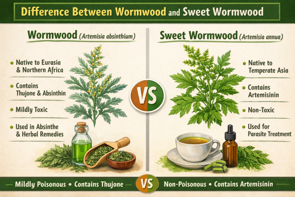 Difference Between Wormwood and Sweet Wormwood