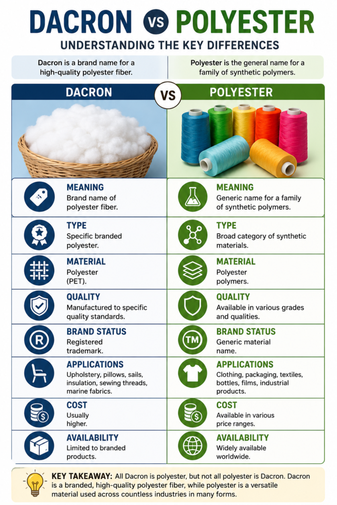 dacon vs polyster explained