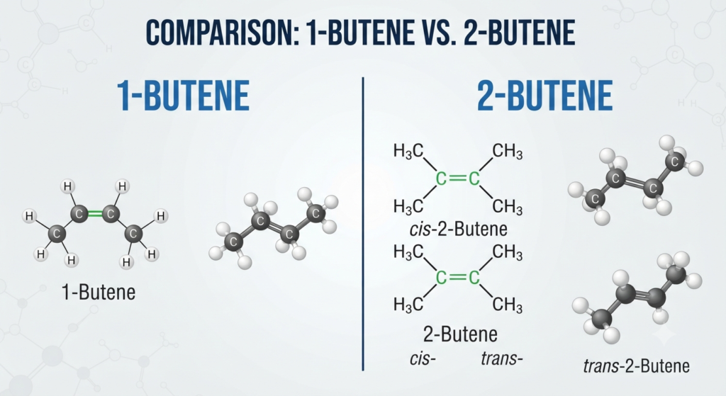 1-Butene vs. 2-Butene
