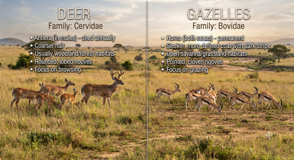Deer vs. Gazelles