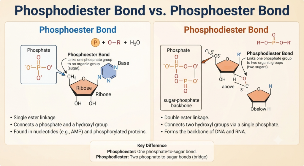 Phosphodiester Bond vs. Phosphoester Bond