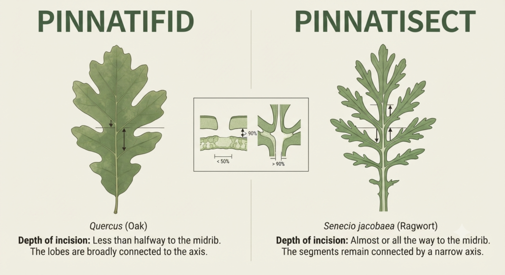 Pinnatifid vs. Pinnatisect