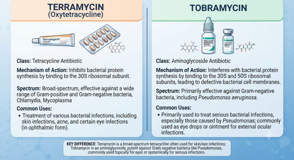 Terramycin vs. Tobramycin - key differences