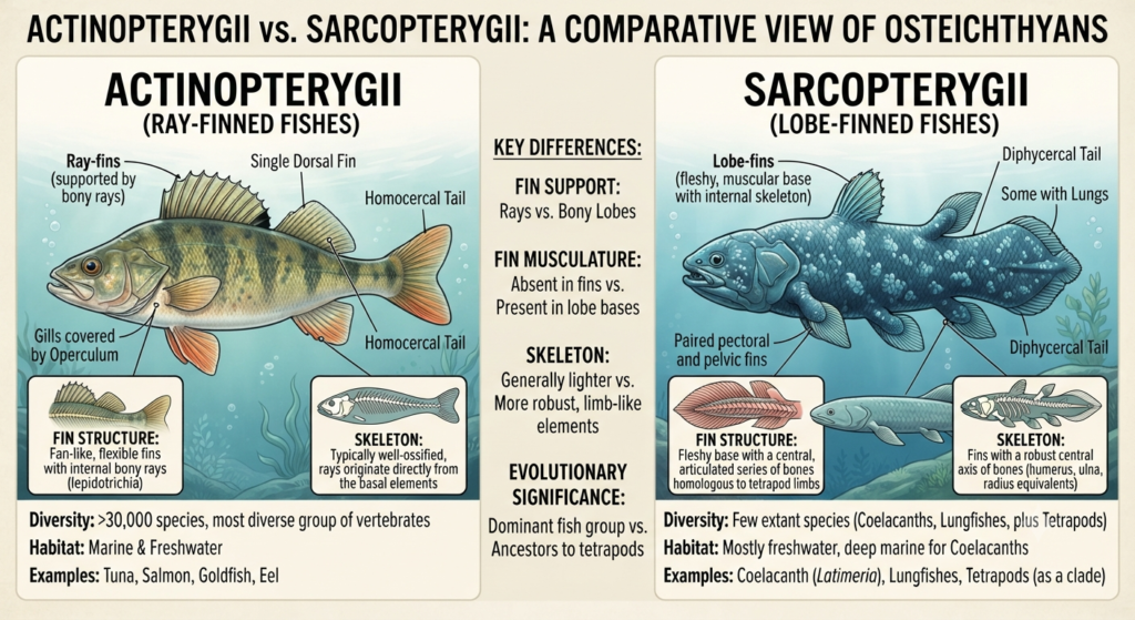 Actinopterygii vs. Sarcopterygii