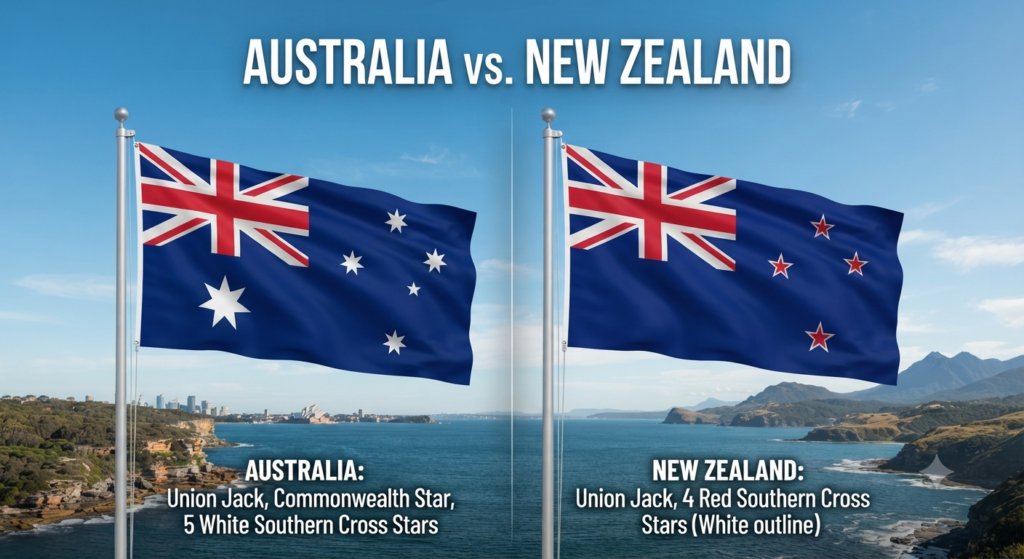 Australian Flag vs. New Zealand Flag
