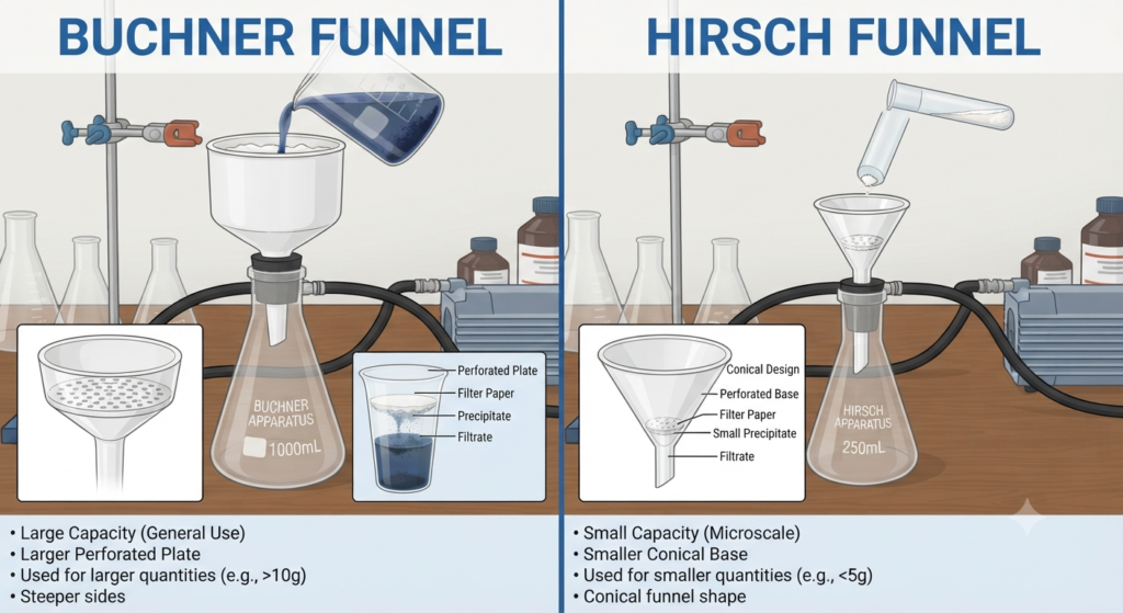 Buchner Funnel vs. Hirsch Funnel