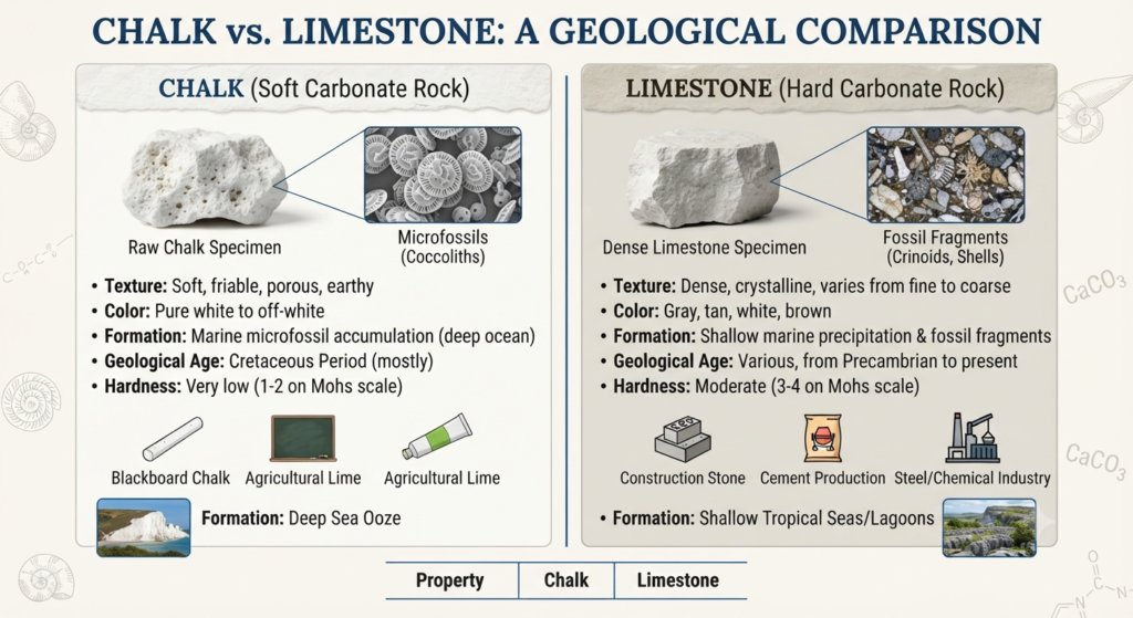 Chalk vs. Limestone