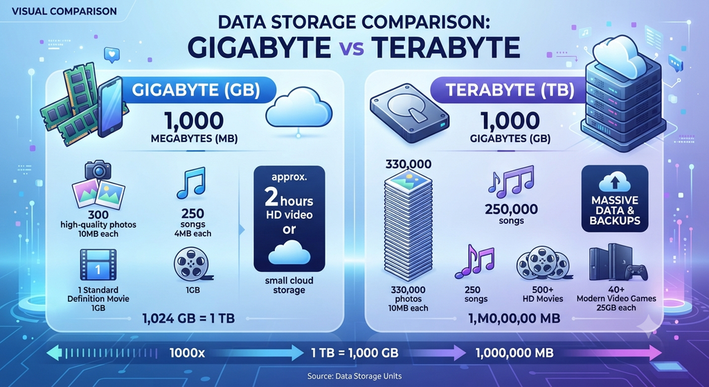 Gigabyte vs. Terabyte