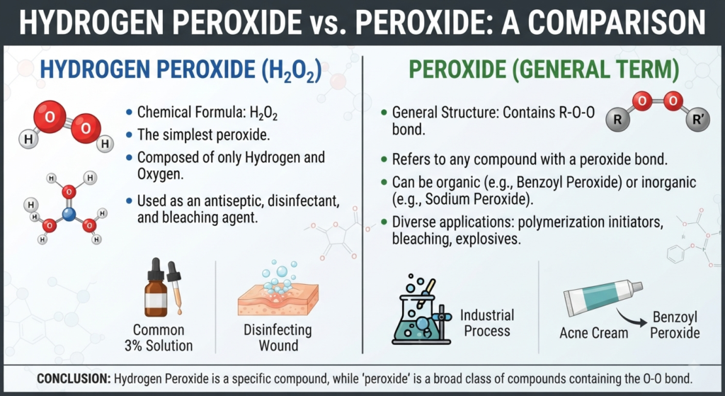 Hydrogen Peroxide vs. Peroxide