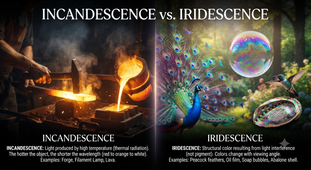 Incandescence vs. Iridescence
