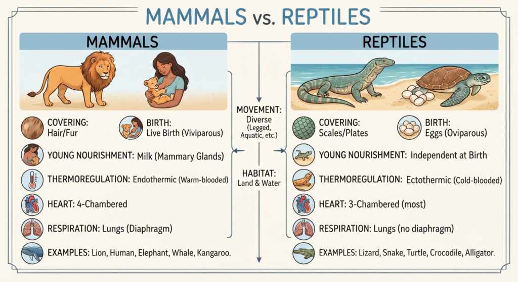Mammals vs. Reptiles