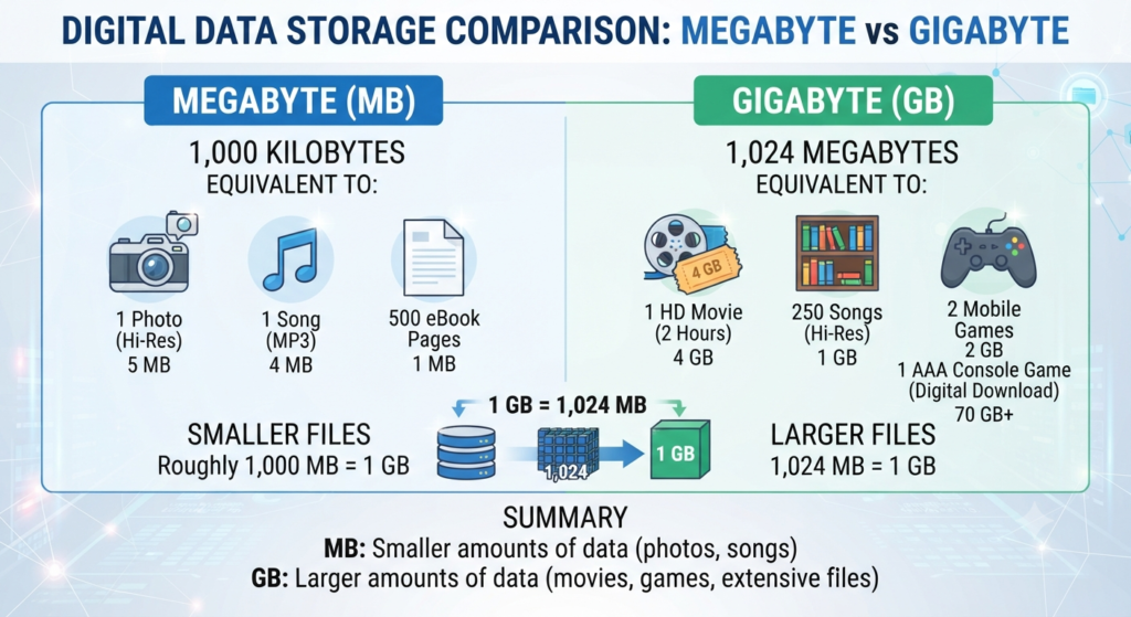 Megabyte vs. Gigabyte