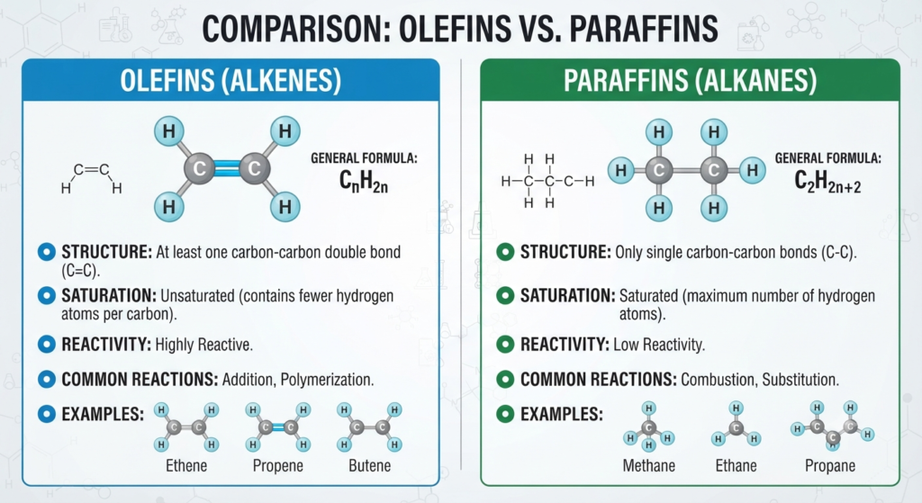 Olefins vs. Paraffins