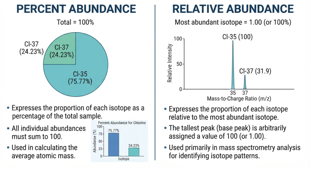 Percent Abundance vs. Relative Abundance