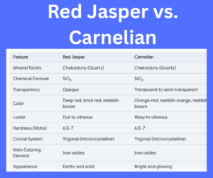 Red Jasper vs. Carnelian key differences explained