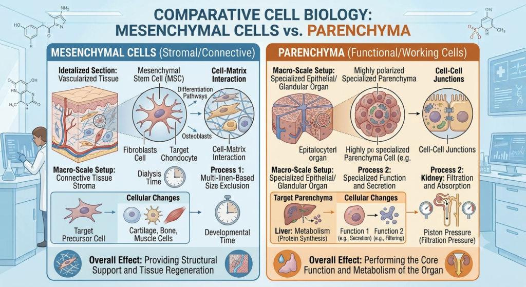 Mesenchymal Cells vs. Parenchyma